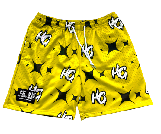 HG Quoted Mesh Shorts (Yellow) **PREORDER**